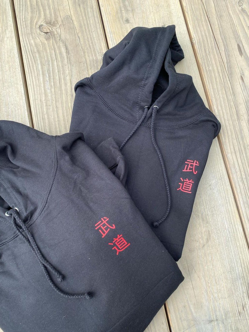 Martial arts team hoodie back print
